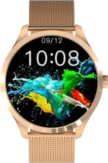 Belesy BQSiRgSk Pro Skull Smartwatch Rose Goud Staal Siliconen