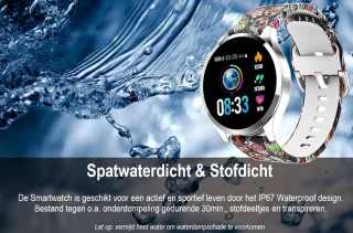 Belesy BQSiZi8 Skull Limited Edition Smartwatch Zilver Siliconen