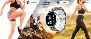 Belesy BQSiZi8 Skull Limited Edition Smartwatch Zilver Siliconen
