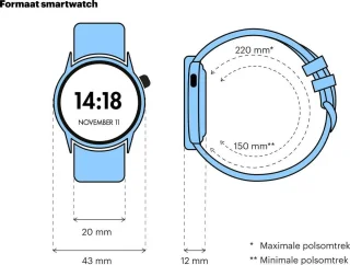 Belesy BQSiZi8 Skull Limited Edition Smartwatch Zilver Siliconen