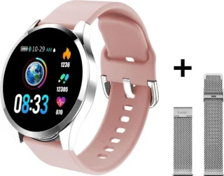 Belesy BQSiZiPk Limited Edition Smartwatch Zilver Roze