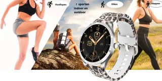 Belesy BQSiZiPp Pro Smartwatch Zilver Panterprint