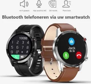 Belesy Contact Smartwatch Dames Heren Zilver Staal