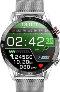 Belesy Contact Smartwatch Dames Heren Zilver Staal