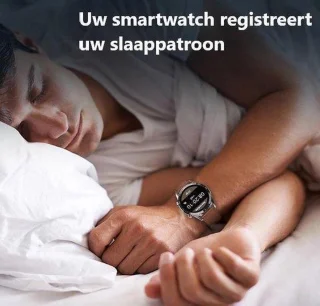 Belesy Contact Smartwatch Dames Heren Zilver Staal