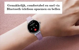 Belesy Dakota Smartwatch Dames en Heren Zilver Staal 1.04 inch AMOLED