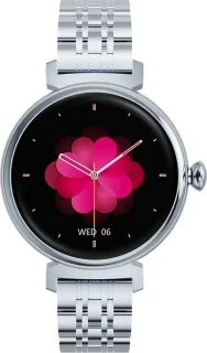 Belesy Dakota Smartwatch Dames en Heren Zilver Staal 1.04 inch AMOLED