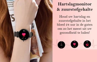 Belesy Dakota Smartwatch Dames en Heren Zilver Staal 1.04 inch AMOLED
