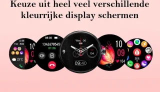 Belesy Dakota Smartwatch Dames en Heren Zilver Staal 1.04 inch AMOLED