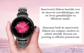 Belesy Dakota Smartwatch Dames en Heren Zilver Staal 1.04 inch AMOLED