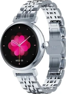 Belesy Dakota Smartwatch Dames en Heren Zilver Staal 1.04 inch AMOLED