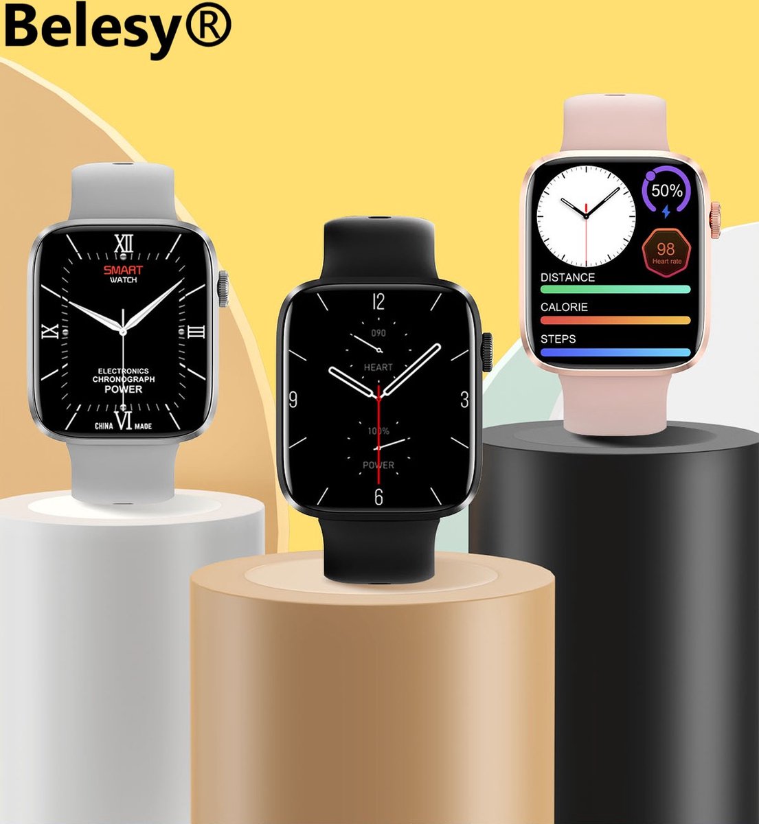 Belesy DATURA Smartwatch Goud Milanees