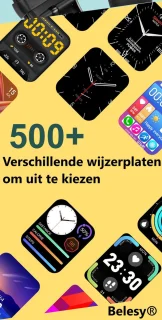 Belesy DATURA Smartwatch Zwart Milanees