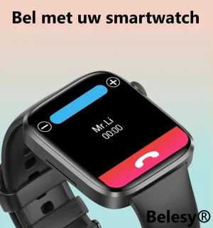 Belesy DATURA Smartwatch Zwart Milanees