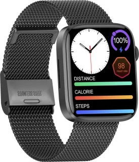 Belesy DATURA Smartwatch Zwart Milanees