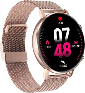 Belesy Eighteen Smartwatch Milanees Staal Goud