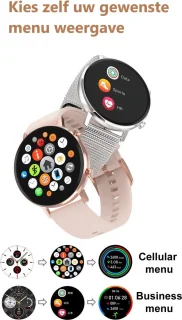Belesy Eighteen Smartwatch Milanees Staal Goud