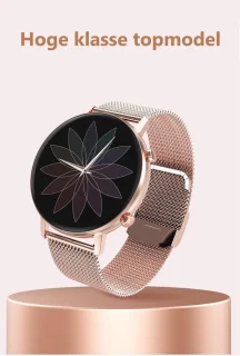 Belesy Eighteen Smartwatch Milanees Staal Goud