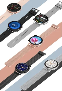 Belesy Eighteen Smartwatch Milanees Staal Goud