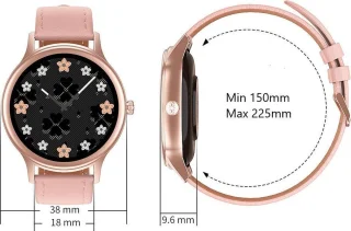 Belesy Graceful Smartwatch Dames Staal Goud