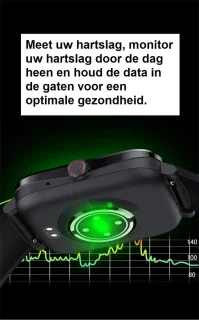 Belesy HEAVEN Smartwatch Zwart 1.85"