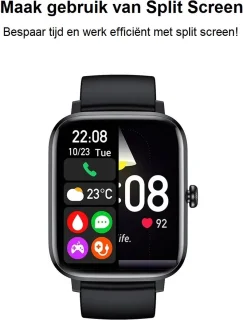 Belesy HEAVEN Smartwatch Zwart 1.85"