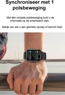 Belesy HEAVEN Smartwatch Zwart 1.85"