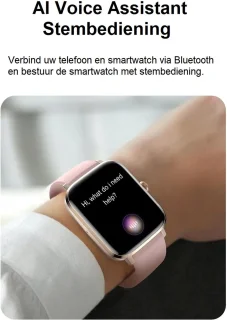 Belesy HEAVEN Smartwatch Zwart 1.85"