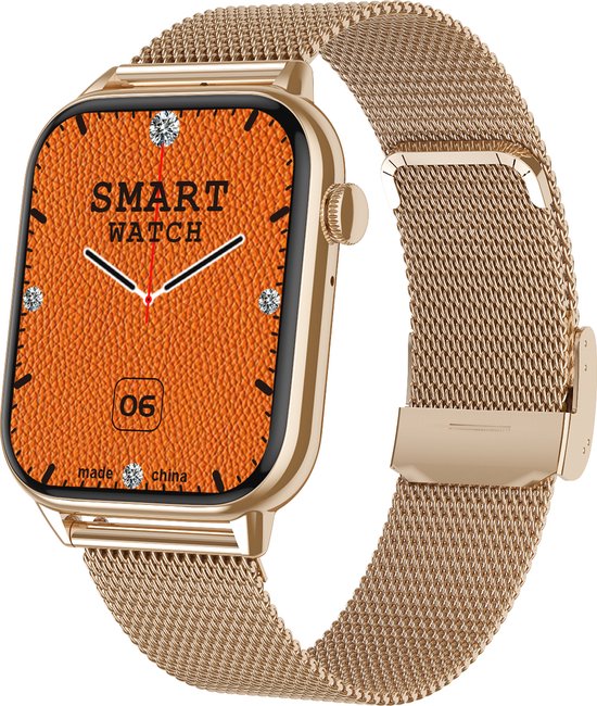 Belesy HIMALAYA Smartwatch Goud Staal Milanees