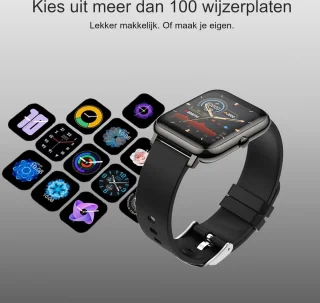 Belesy HUNDRED Smartwatch 1.3 inch siliconen band