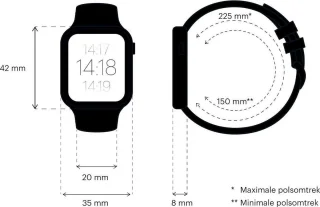 Belesy HUNDRED Smartwatch 1.3 inch siliconen band
