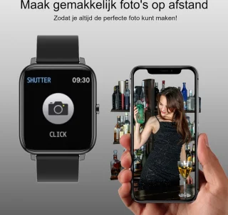 Belesy HUNDRED Smartwatch 1.3 inch siliconen band