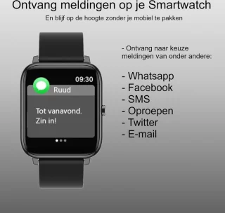 Belesy HUNDRED Smartwatch 1.3 inch siliconen band