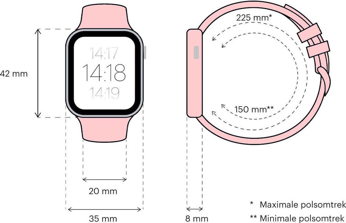 Wat vinden we goed aan de Belesy Hundred Smartwatch Dames Zilver Roze