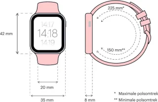 Belesy Hundred Smartwatch Dames Zilver Roze