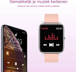 Belesy Hundred Smartwatch Dames Zilver Roze