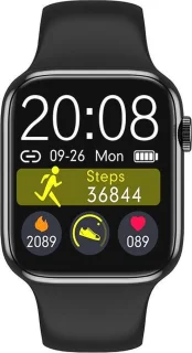 Belesy Immune Smartwatch Zwart Siliconen 1.54 inch