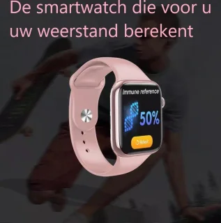 Belesy Immune Smartwatch Zwart Siliconen 1.54 inch