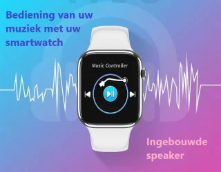 Belesy Immune Smartwatch Zwart Siliconen 1.54 inch