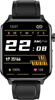 Belesy INTELLIGENT Smartwatch Leer Zwart 1.70 inch