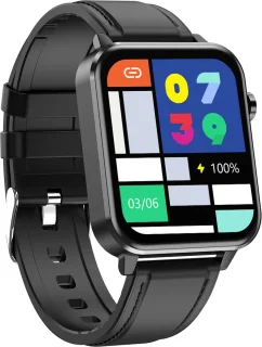 Belesy INTELLIGENT Smartwatch Leer Zwart 1.70 inch