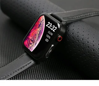 Belesy INTELLIGENT Smartwatch Leer Zwart 1.70 inch