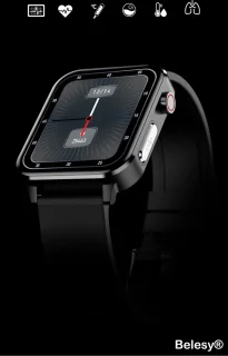 Belesy INTELLIGENT Smartwatch Leer Zwart 1.70 inch