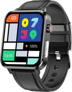 Belesy INTELLIGENT Smartwatch Leer Zwart 1.70 inch