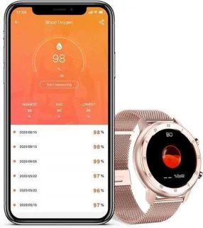 Belesy LOVE Smartwatch Milanees Staal Zilver