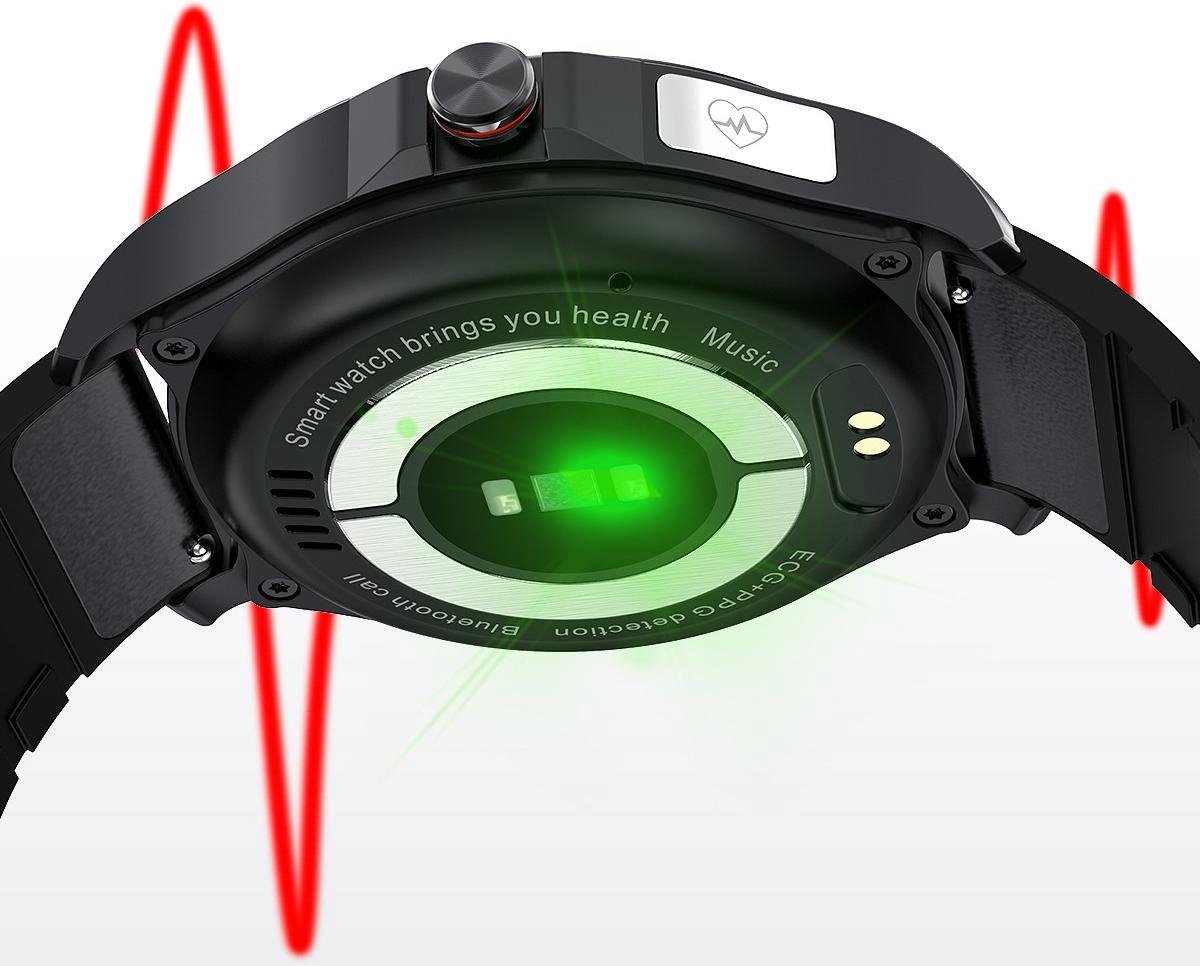 Belesy MARS Smartwatch Zwart Staal Schakel