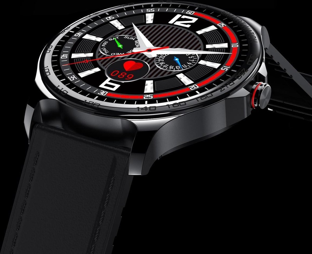 Belesy MARS Smartwatch Zwart Staal Schakel