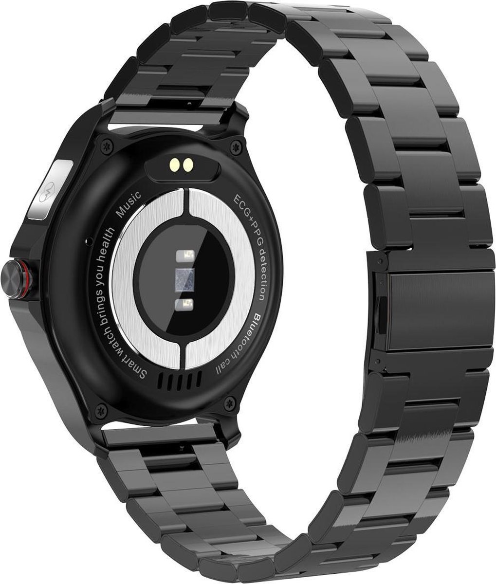 Belesy MARS Smartwatch Zwart Staal Schakel