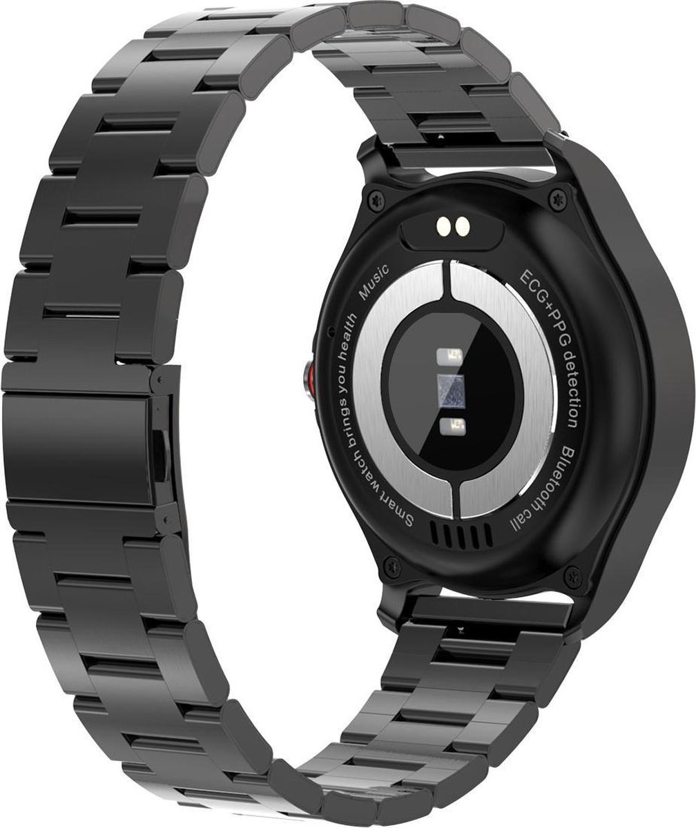 Belesy MARS Smartwatch Zwart Staal Schakel