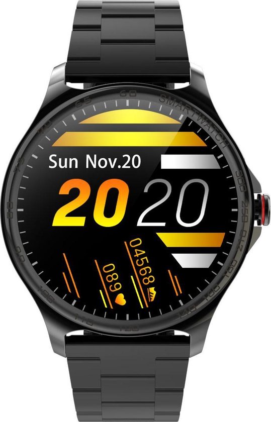 Belesy MARS Smartwatch Zwart Staal Schakel